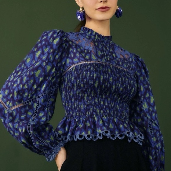 Farm Rio Smocked Blouse - Picture 4 of 7